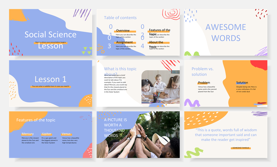 超萌卡通教育PPT模板