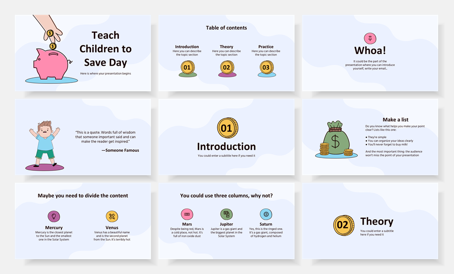 超萌卡通教育PPT模板