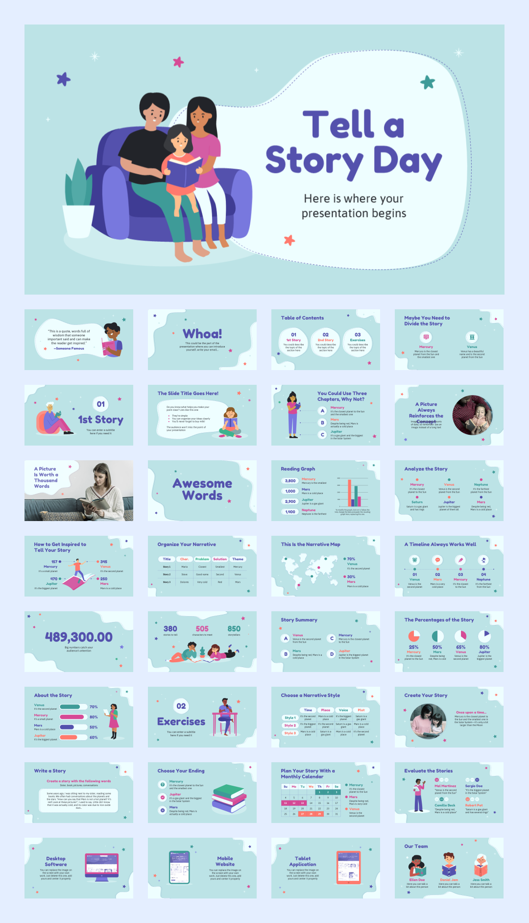 超萌卡通教育PPT模板