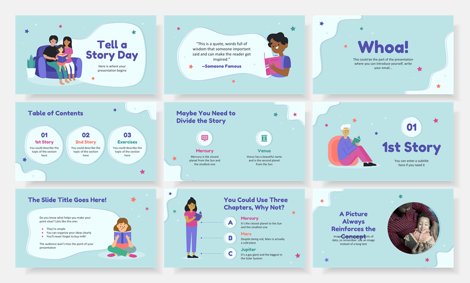 超萌卡通教育PPT模板