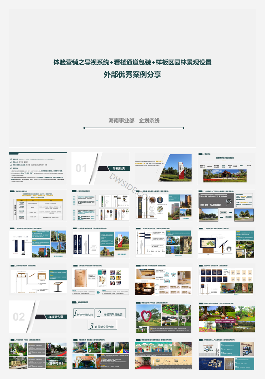 【VIS】体验营销之导视系统+看楼通道包装+样板区园林景观设置外部优秀案例分享(38P).pptx