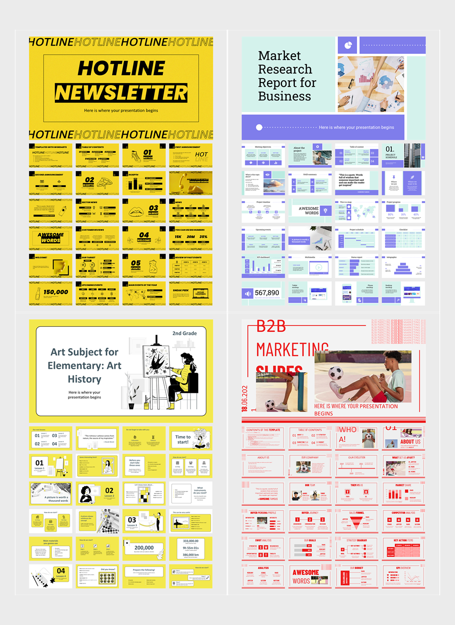 45份扁平商务风PPT模板，一键打包[S60]