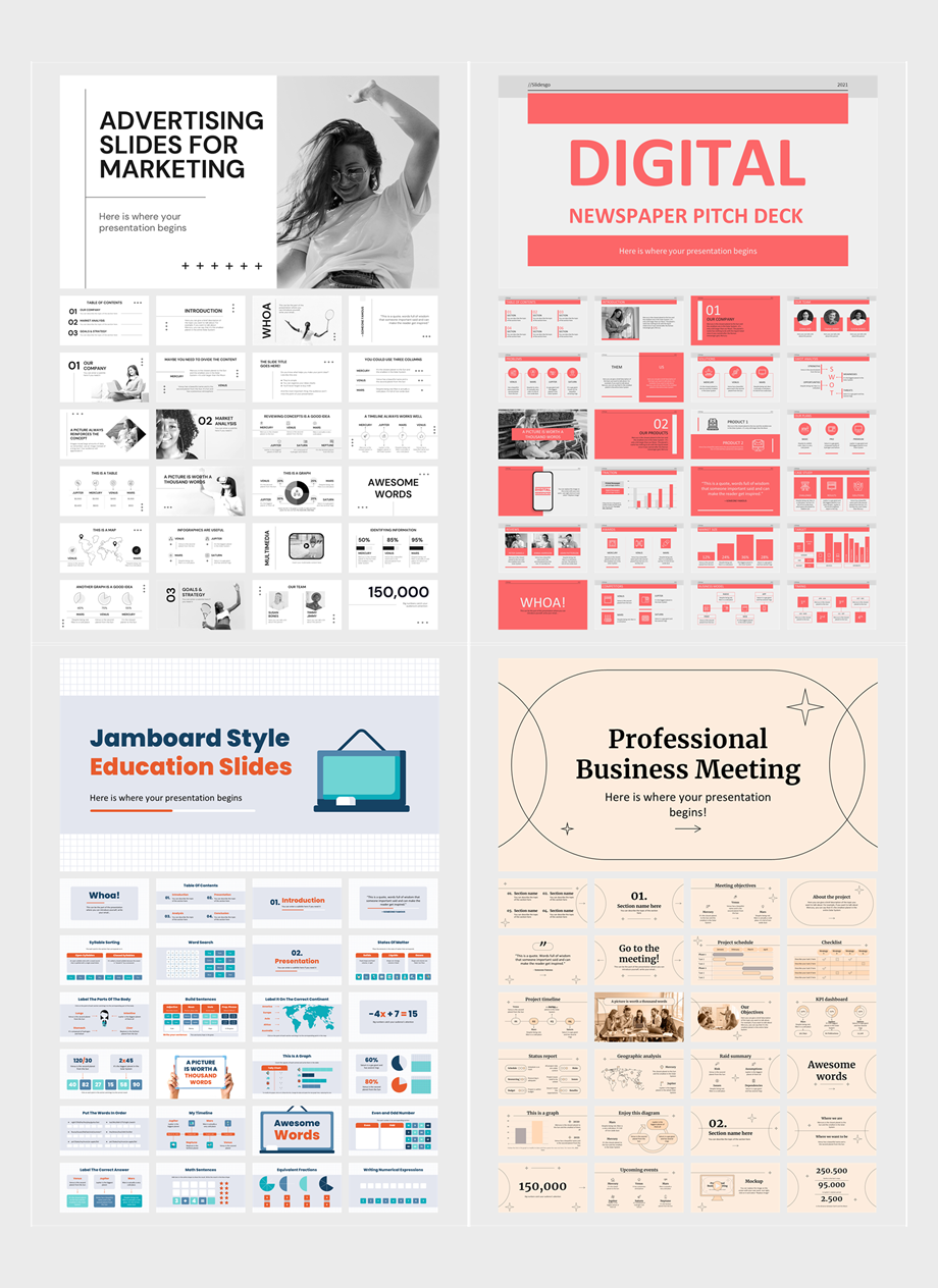 45份扁平商务风PPT模板，一键打包[S60]
