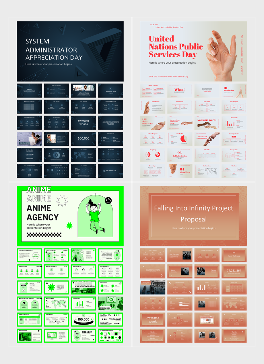 45份扁平商务风PPT模板，一键打包[S60]