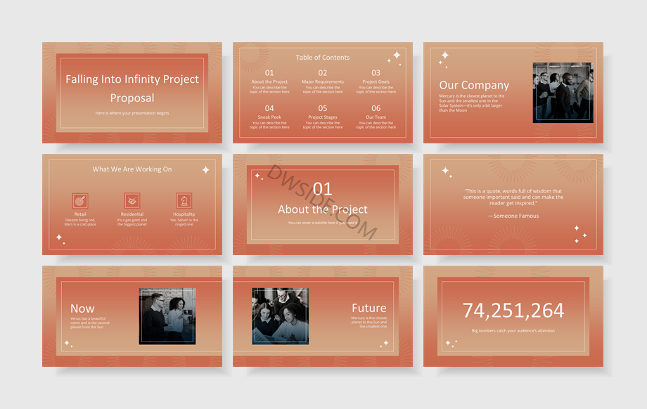 扁平商务风PPT模板