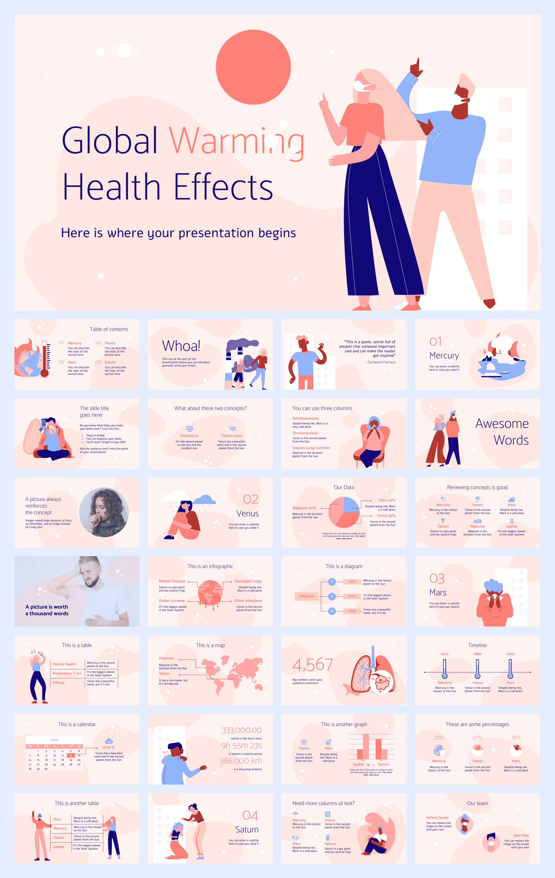 扁平商务风PPT模板