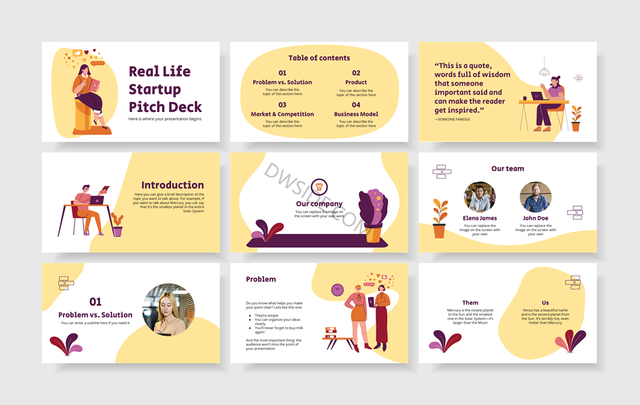 扁平商务风PPT模板