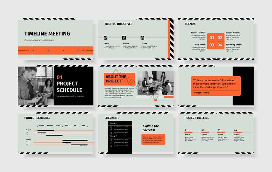 扁平商务风PPT模板