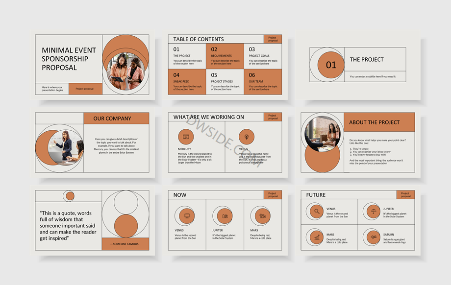 扁平商务风PPT模板