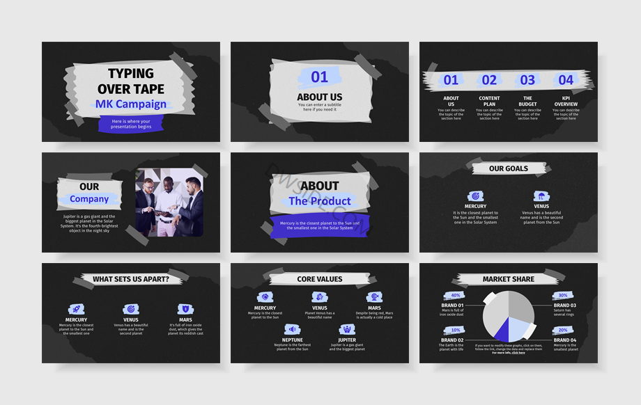 扁平商务风PPT模板