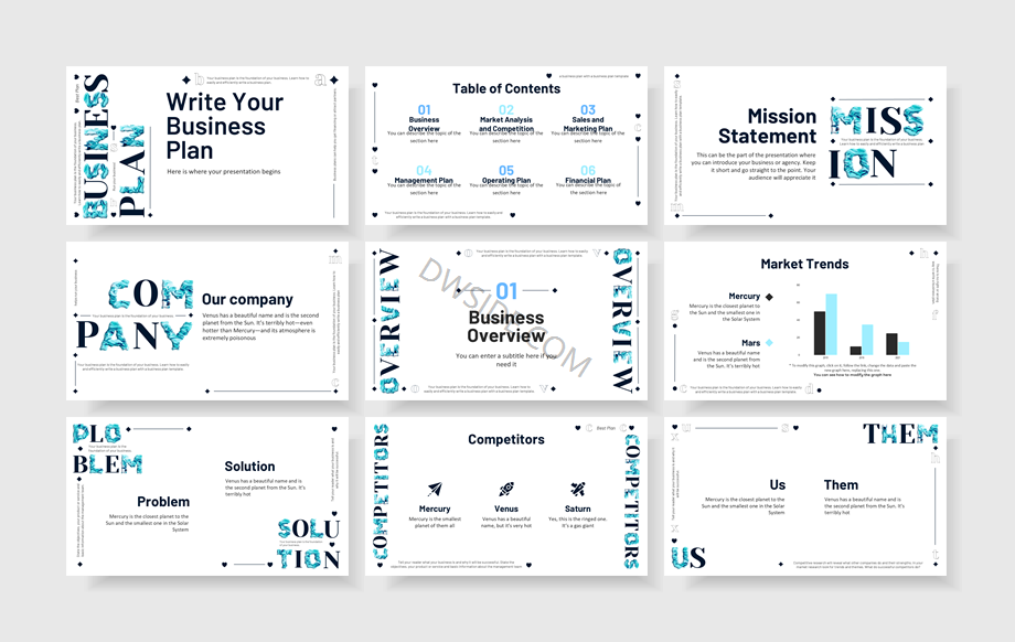 扁平商务风PPT模板