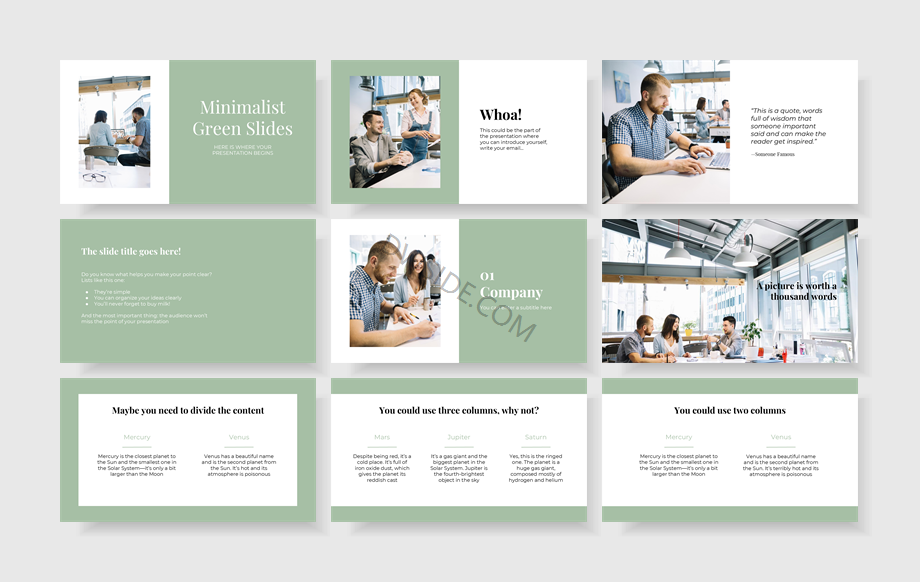 扁平商务风PPT模板