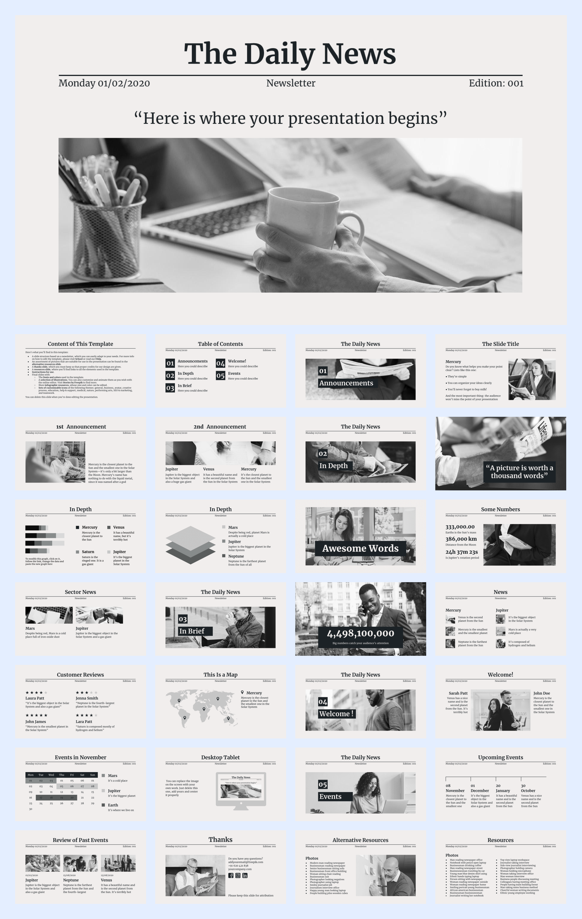 扁平商务风PPT模板