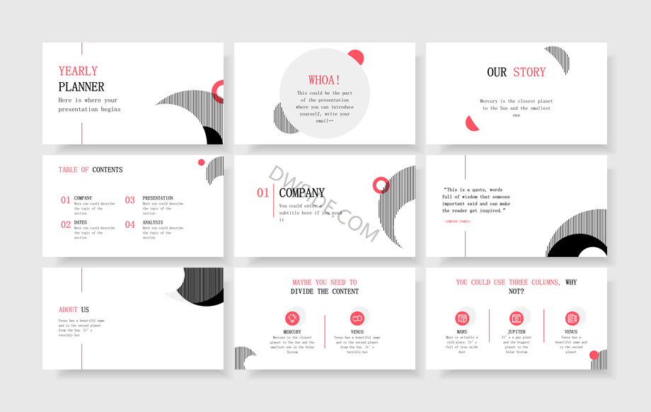 扁平商务风PPT模板