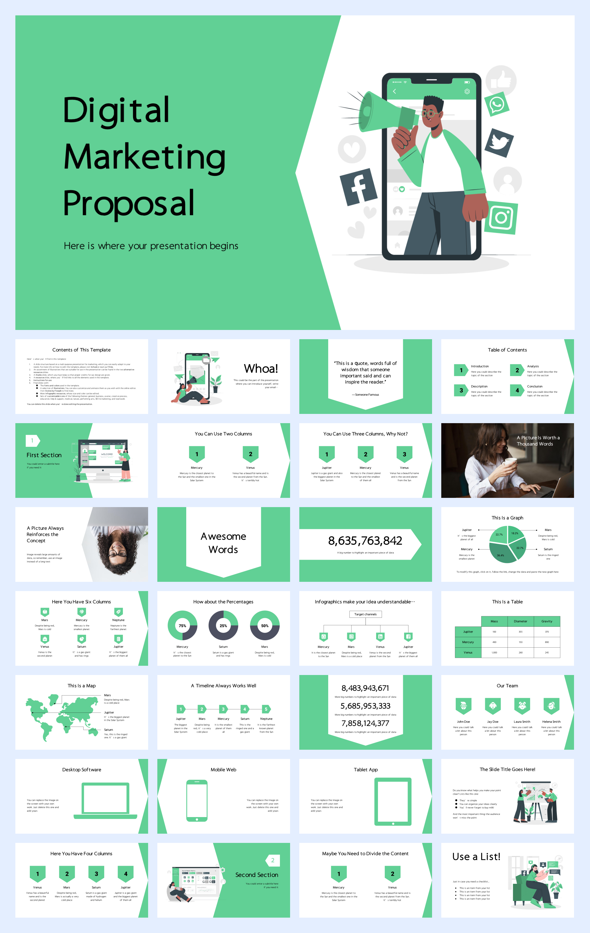 扁平商务风PPT模板