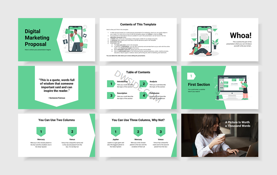 扁平商务风PPT模板