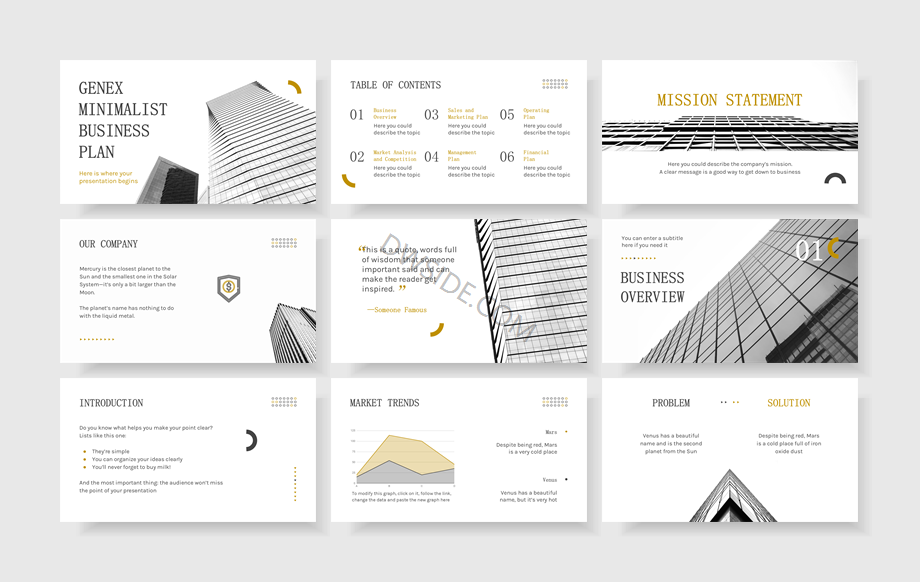 扁平商务风PPT模板