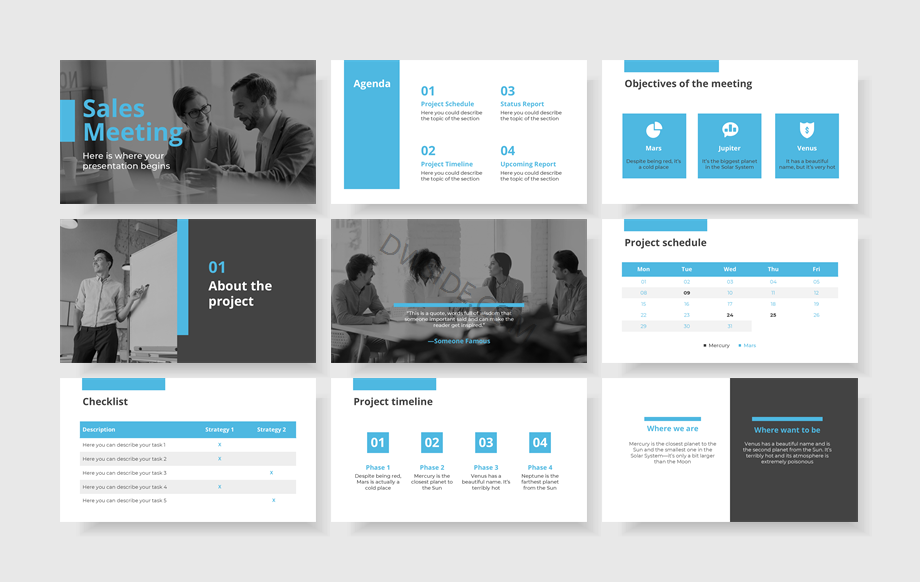 扁平商务风PPT模板