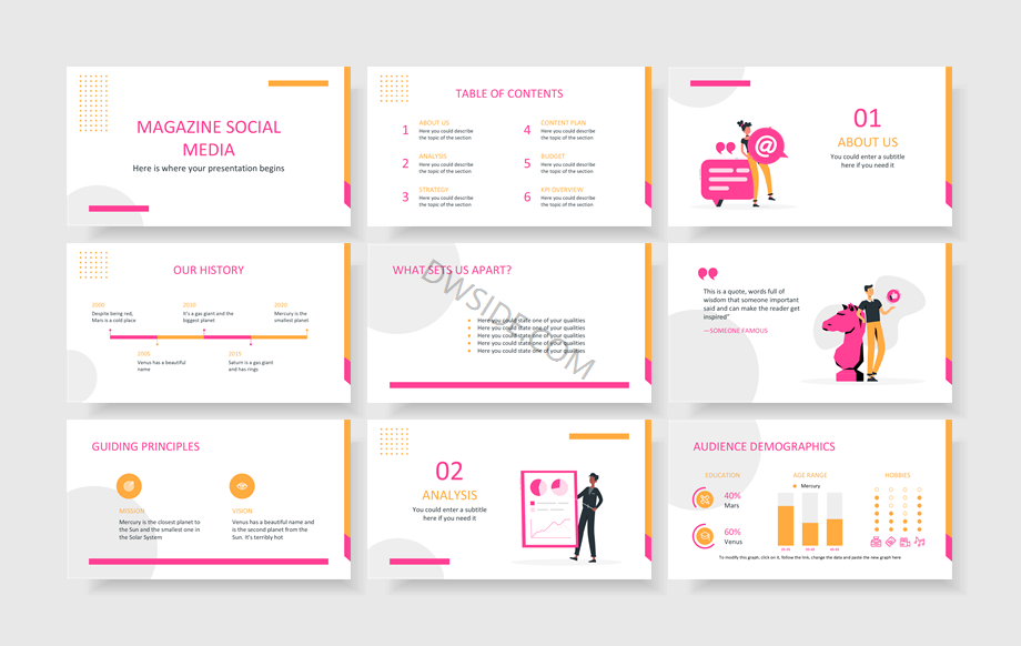 扁平商务风PPT模板