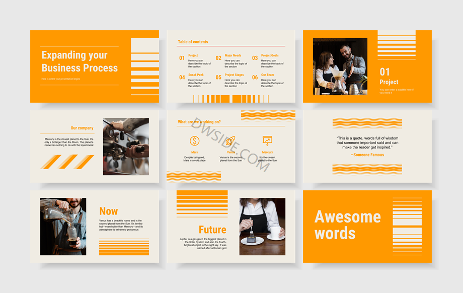 扁平商务风PPT模板