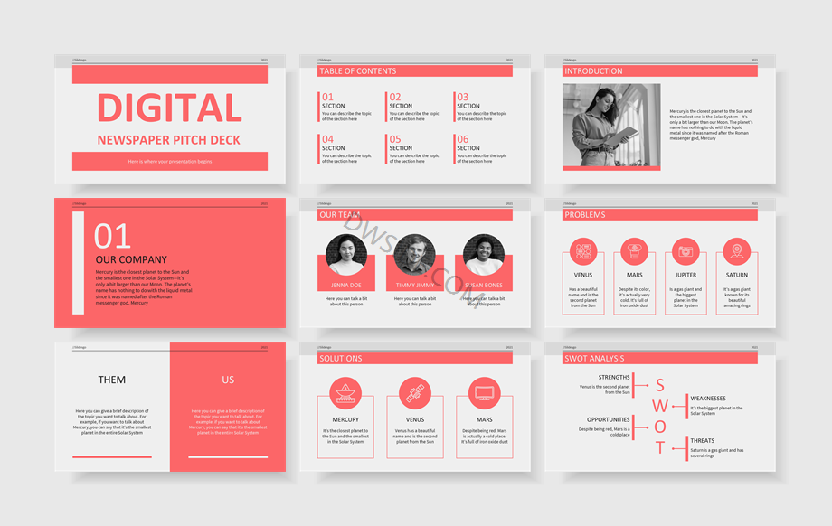 扁平商务风PPT模板