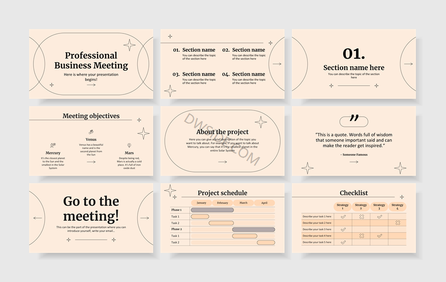 扁平商务风PPT模板