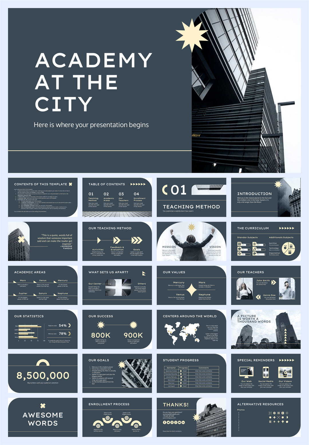 扁平商务风PPT模板