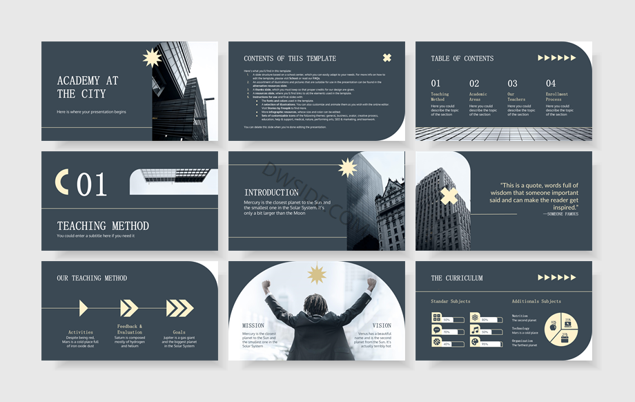 扁平商务风PPT模板