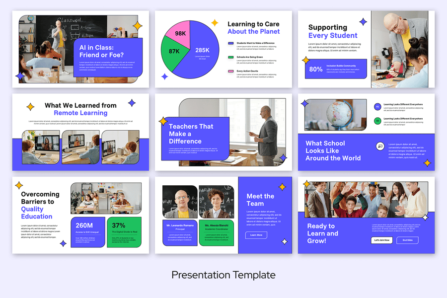 学校介绍PPT模板 (PPTX)