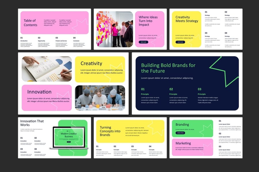 现代创意业务PPT模板 (PPTX)