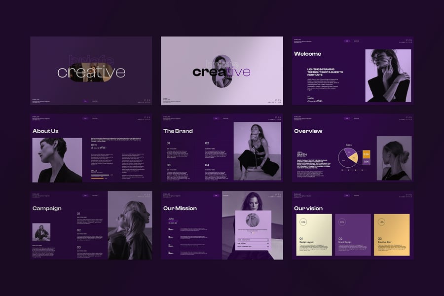 创意简短的PPT模板 (PPTX)