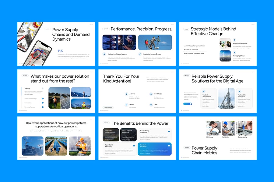 电源技术PPT模板 (PPTX)