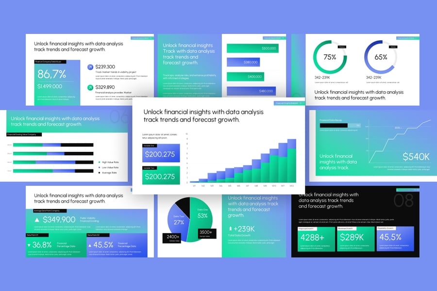 数据可视化PPT模板 (PPTX)