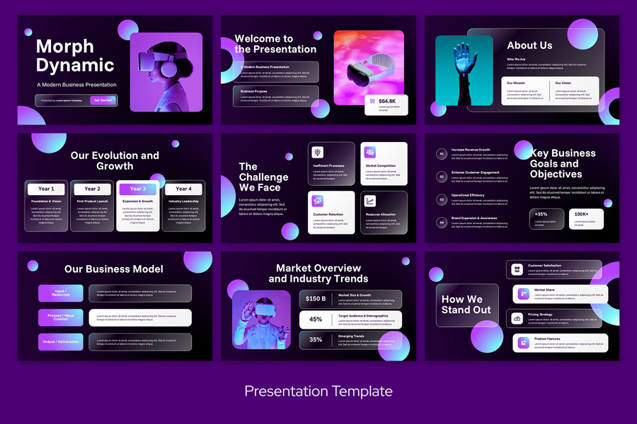 变形动态PPT模板 (PPTX)
