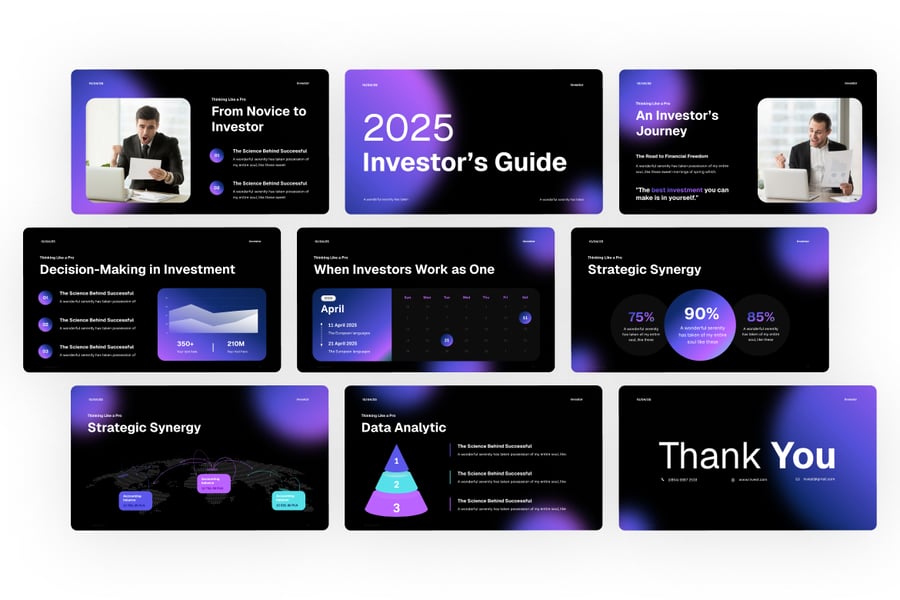 商业投资路演PPT模板 (PPTX)