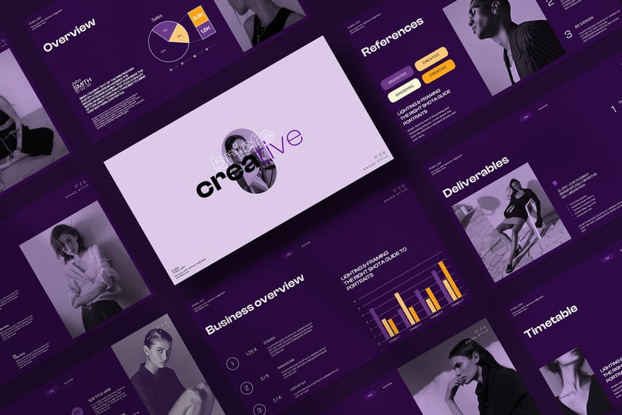 创意简短的PPT模板 (PPTX)