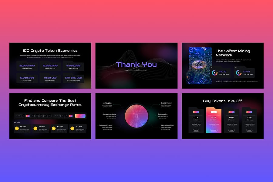 加密货币PPT模板 (PPTX)