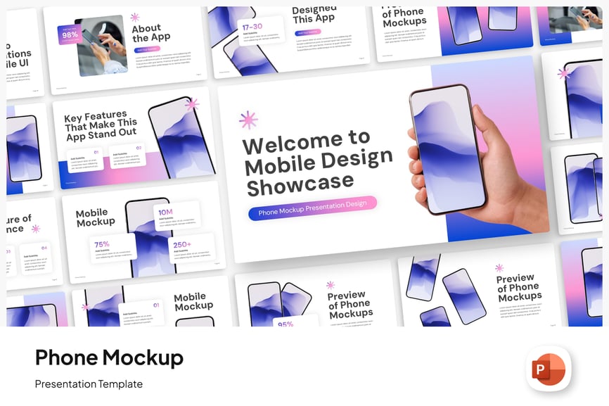 手机样机PPT模板 (PPTX)
