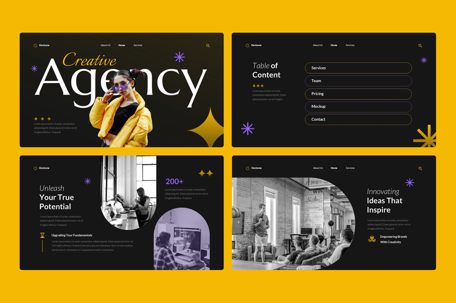 代理创意演示模板PPT模板 (PPTX)