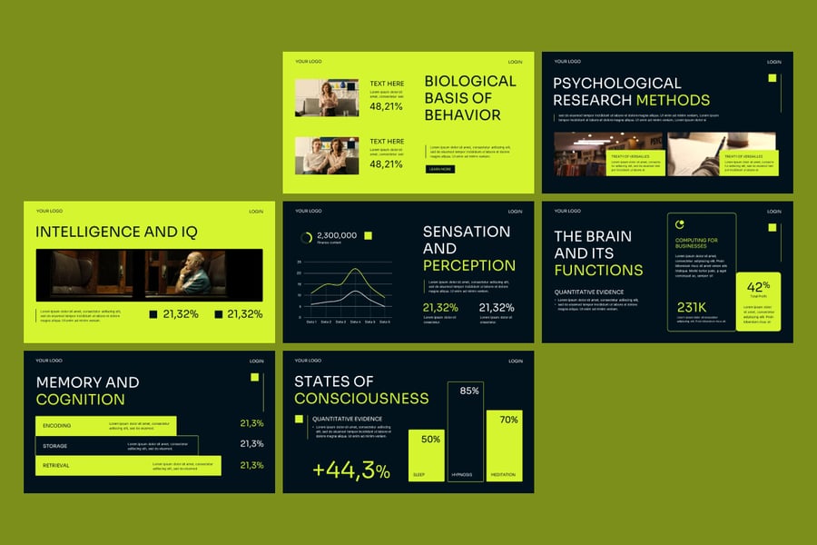 心理学PPT模板 (PPTX)