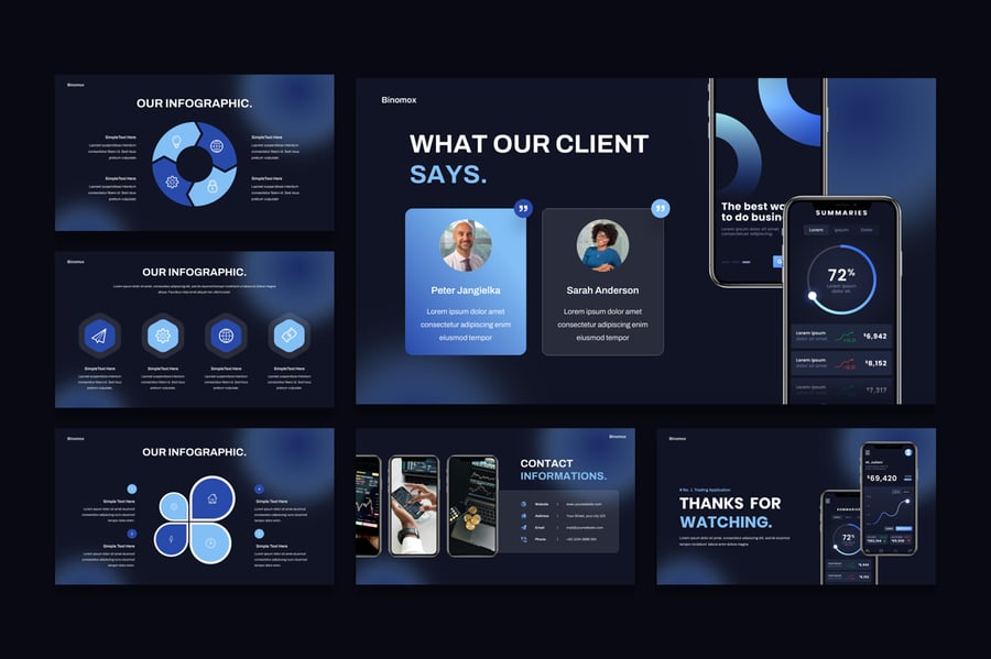 移动贸易应用PPT模板 (PPTX)