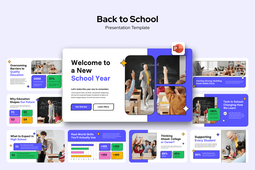 学校介绍PPT模板 (PPTX)