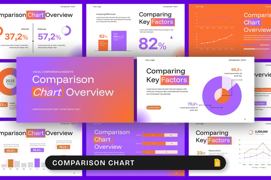 比较图表PPT模板 (PPTX)