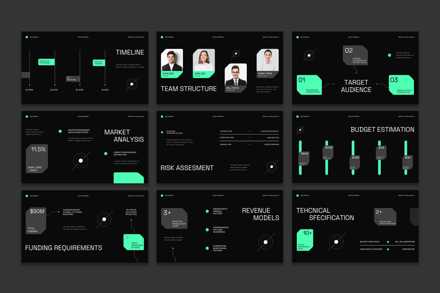 现代技术项目建议PPT模板 (PPT,PPTX)