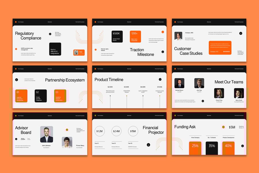 现代区块链PPT模板 (PPT,PPTX)