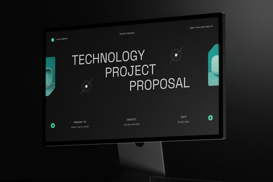 现代技术项目建议PPT模板 (PPT,PPTX)