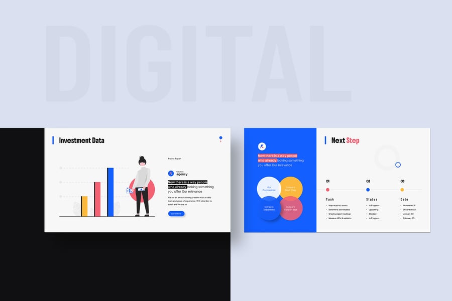 数字营销策略PPT模板 (PPTX)