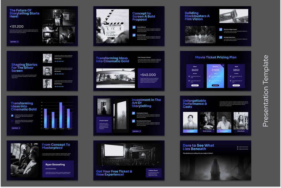 商业项目报告PPT模板 (PPTX)