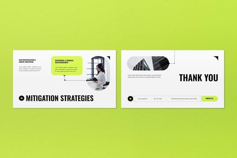 黑色绿色现代PPT模板 (PPT,PPTX)