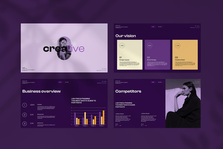 创意简短的PPT模板 (PPTX)